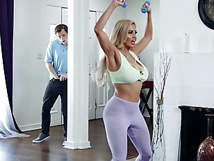 Sneaking On My Hot Latin Step Mom Working Out – MILFED